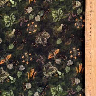 Viscose RAYON POPLIN Dark barrock design B