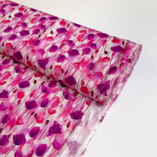 Viscose RAYON POPLIN Poppys design B