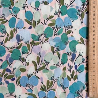 Viscose RAYON POPLIN Simplistic flowers design C