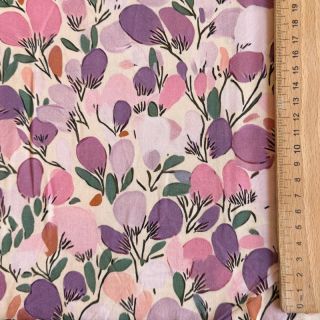 Viscose RAYON POPLIN Simplistic flowers design B
