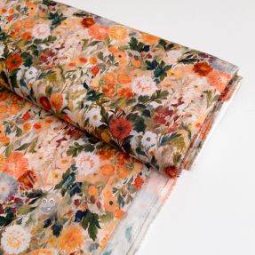 Viscose RAYON POPLIN Wild flowers design A