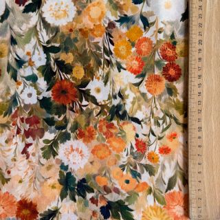 Viscose RAYON POPLIN Wild flowers design A