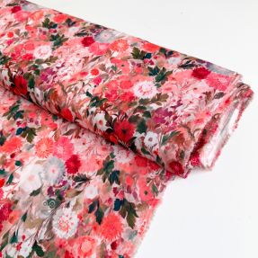 Viscose RAYON POPLIN Wild flowers design B
