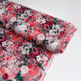 Viscose RAYON POPLIN Wild flowers design D