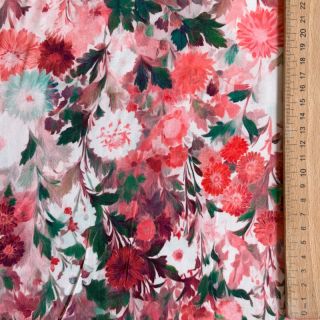Viscose RAYON POPLIN Wild flowers design D