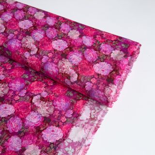 Viscose RAYON POPLIN Flower sea design A