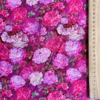 Viscose RAYON POPLIN Flower sea design A