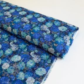 Viscose RAYON POPLIN Flower sea design B