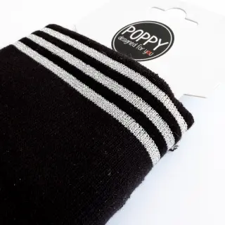 Tube CUFFS LUREX 7 cm black silver