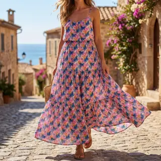 Viscose RAYON POPLIN Faded spots design A