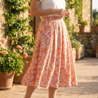 Viscose RAYON POPLIN Simplistic flowers design A
