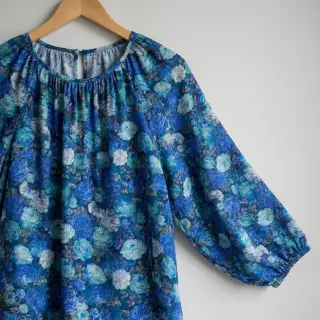 Viscose RAYON POPLIN Flower sea design B