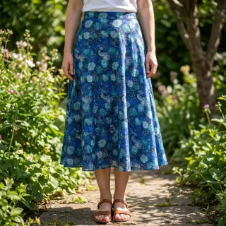 Viscose RAYON POPLIN Flower sea design B