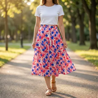 Viscose RAYON POPLIN Poppys design A