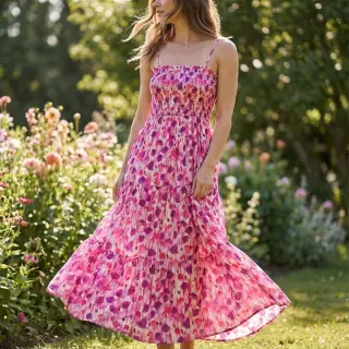 Viscose RAYON POPLIN Poppys design B