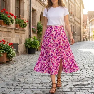 Viscose RAYON POPLIN Poppys design B