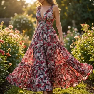 Viscose RAYON POPLIN Floral design C
