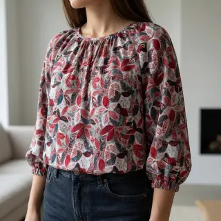Viscose RAYON POPLIN Floral design C