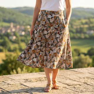 Viscose RAYON POPLIN Floral design E