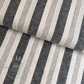 Linen YARN DYED BIG Stripe black