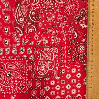 Cotton fabric Farwest rouge