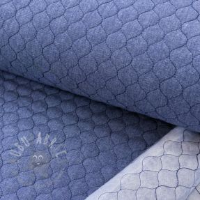 Stepped fabric JEANS dark blue