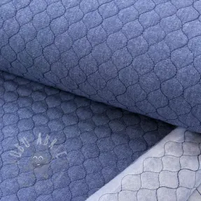Stepped fabric JEANS dark blue