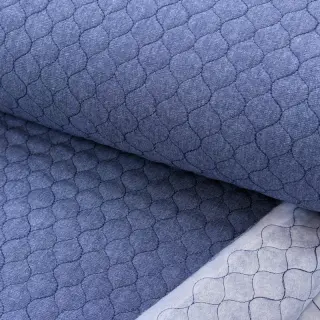 Stepped fabric JEANS dark blue