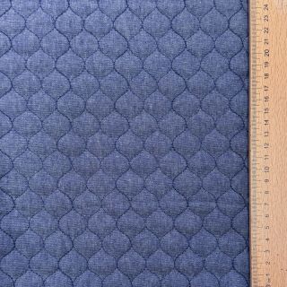 Stepped fabric JEANS dark blue