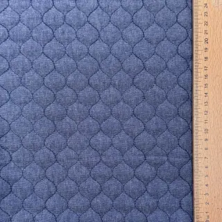 Stepped fabric JEANS dark blue