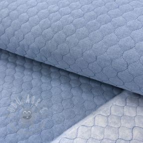 Stepped fabric JEANS blue