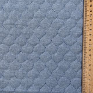 Stepped fabric JEANS blue