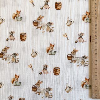 Double gauze/muslin Little things design A