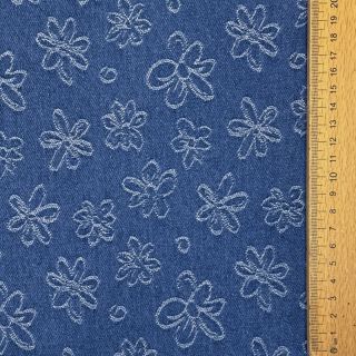 JEANS DENIM JACQUARD Flower dark jeans