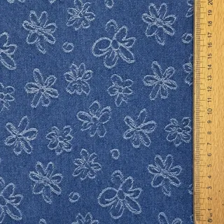 JEANS DENIM JACQUARD Flower dark jeans