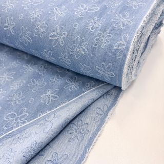 JEANS DENIM JACQUARD Flower light jeans