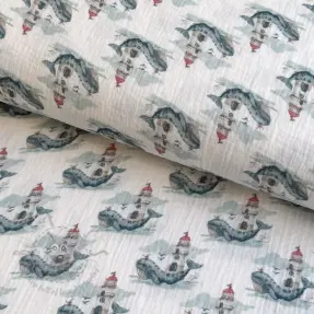 Double gauze/muslin Sweeties design A