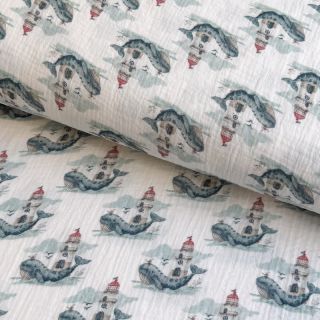 Double gauze/muslin Sweeties design A