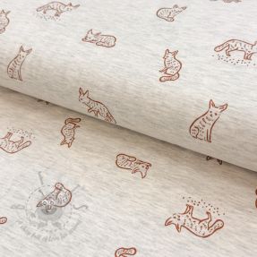 Jersey Hidden foxie ecru melange