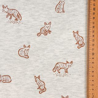 Jersey Hidden foxie ecru melange