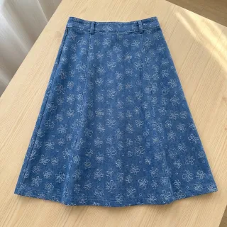 JEANS DENIM JACQUARD Flower dark jeans