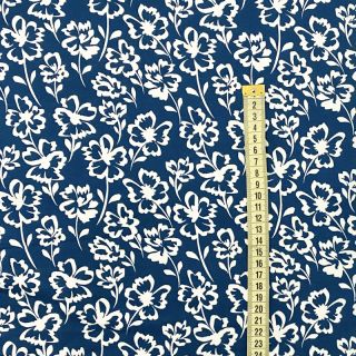 Jogging sweat SOFT Imprint flowers petrol