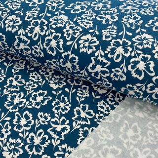 Jogging sweat SOFT Imprint flowers petrol