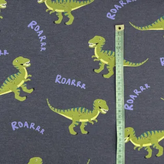 Jersey Dinosaurs indigo melange