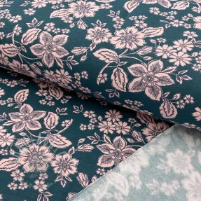 Jogging sweat SOFT Flowers emerald
