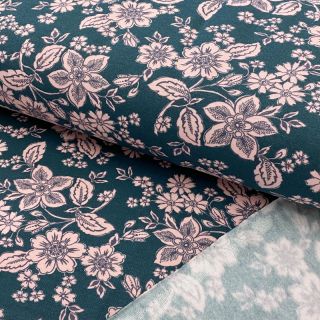 Jogging sweat SOFT Flowers emerald