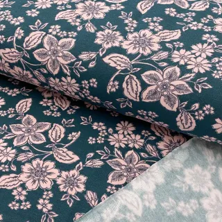 Jogging sweat SOFT Flowers emerald