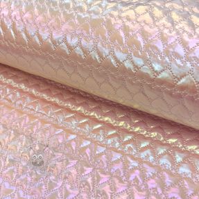 Stepped fabric Fancy hearts pink