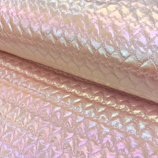 Stepped fabric Fancy hearts pink