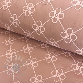 Stepped fabric Flower design old pink